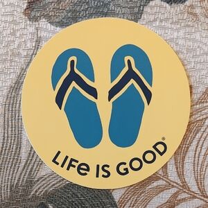 HOME: LIFE IS GOOD FLIP FLOPS STICKER